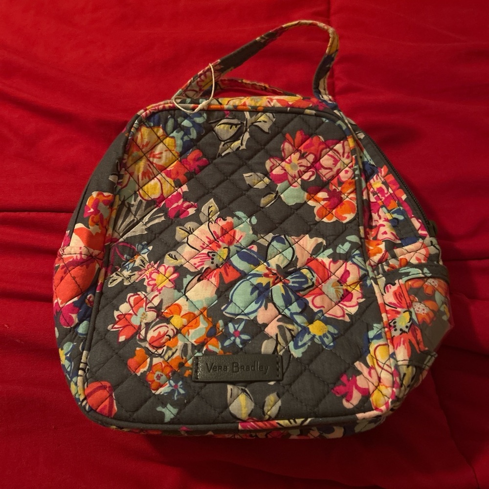 Vera Bradley Floral Quilted Cosmetic Bag - Black and Multicolor